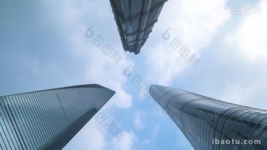 上海<strong>金</strong>茂大厦东方明珠广播电视塔上海中心大厦仰拍固定延时摄影